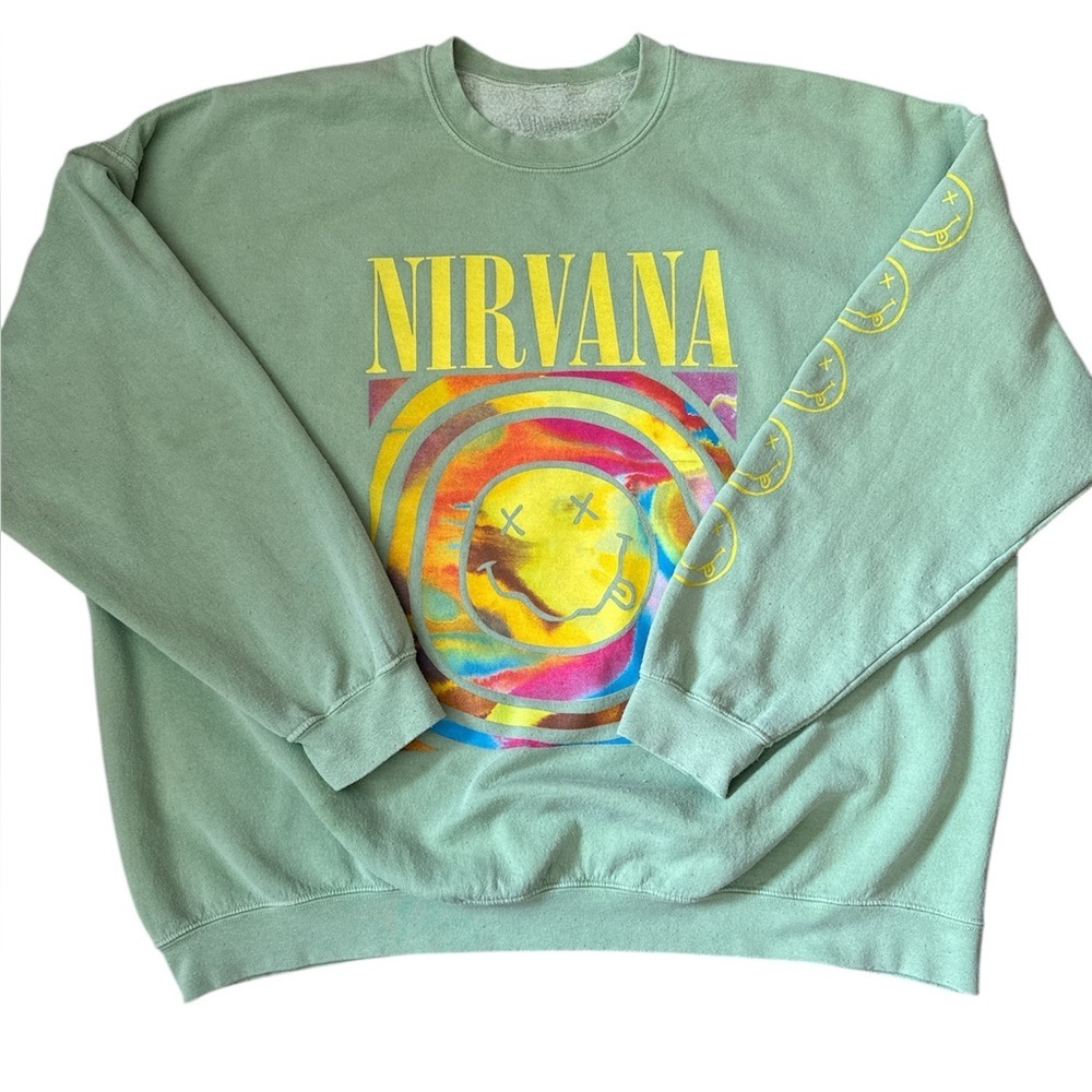 UO Urban Outfitters Nirvana Green Graphic Unisex L/XL